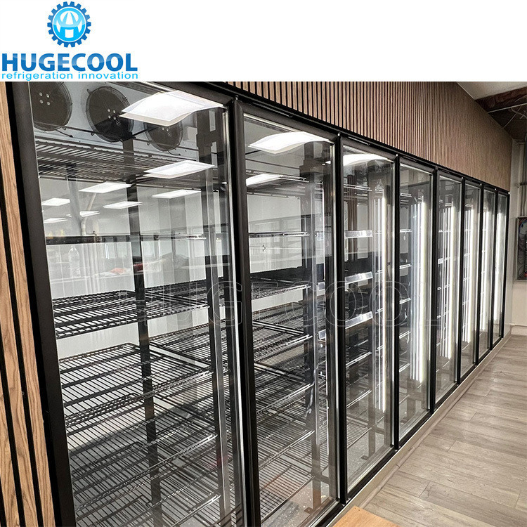 Commercial Walk In Freezer Cooler With Automatic Rebound Glass Door And Scroll Compressor
