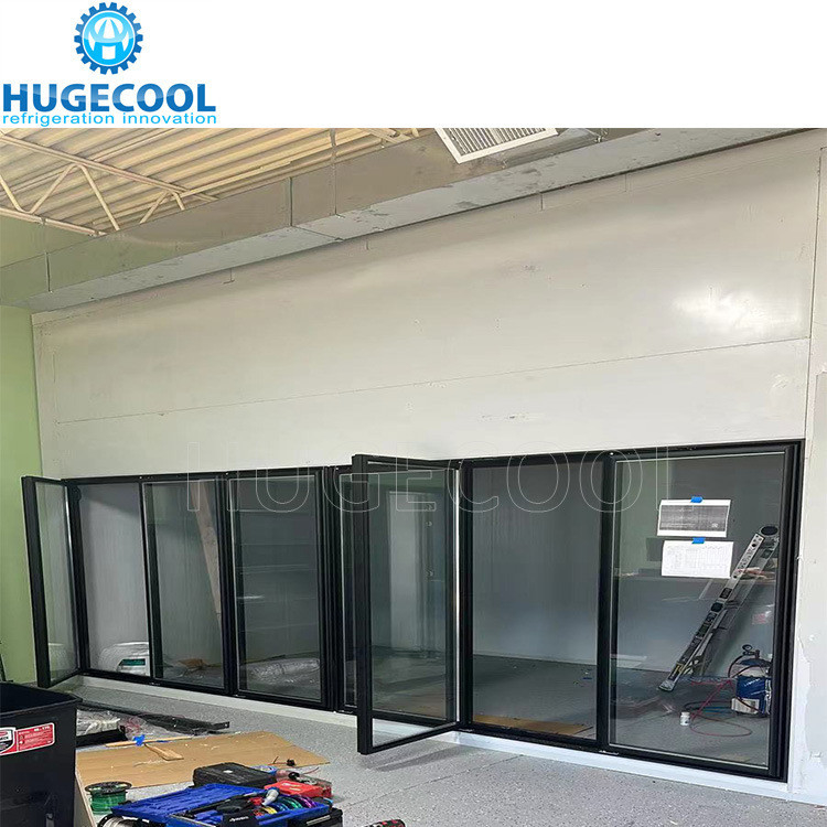 Online Service Glass Door Walk In Cooler For Vegetable Fruit Refrigerator Freezer Combo