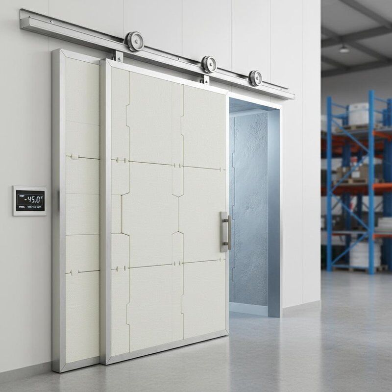 Polyurethane Foam Insulation Material Sliding Door Cold Room Modular And Easy To Assemble With Temperature Range Minus 45C To 20C