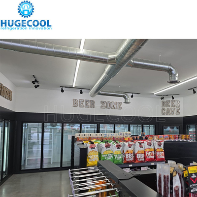 Food Supermarket Display Cold Room CE Certified Sandwich Panel Walk In Cooler Freezer